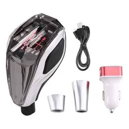 Pomo de Palanca de Cambios de Cristal con Iluminación LED Con Sensor RGB Táctil 7 Colores Auto Carro