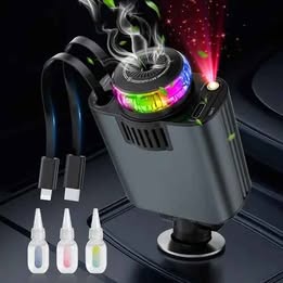 Cargador de Auto Carro Multifunción LED Starlight Aromatizante Ambiental CargaRapida USB V8 TipoC