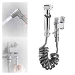 Rociador de Bide de Mano para Inodoro Baño Ducha Higiénica Multiuso de Acero Inoxidable