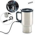 Taza de Café Eléctrica para Automóvil Vehículo de Acero Inoxidable Diseñada para Calentar Bebidas