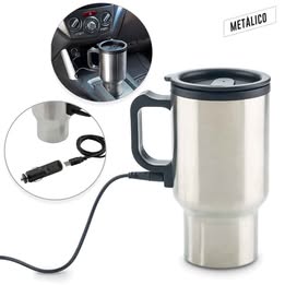 Taza de Café Eléctrica para Automóvil Vehículo de Acero Inoxidable Diseñada para Calentar Bebidas