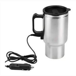 Taza de Café Eléctrica para Automóvil Vehículo de Acero Inoxidable Diseñada para Calentar Bebidas