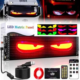 Luces Ojos de Diablo Panel LED para Carro Auto Camión Bus Trailer Conexión USB Varios Modelos