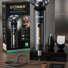 Afeitadora Rasuradora Sonar 3en1 Electrica Recargable USB C Portátil Viajes Trabajo Barba