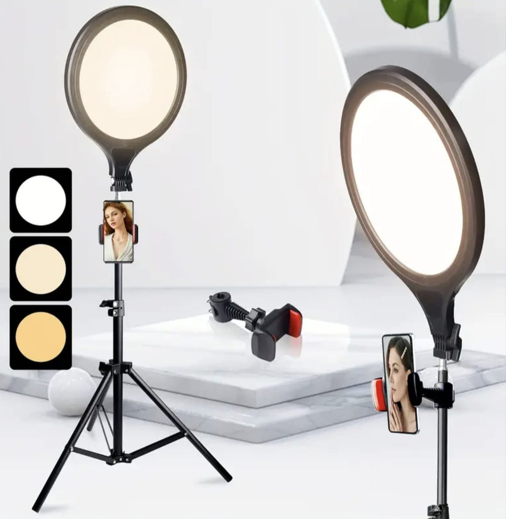 Panel aro de luz LED Fotografia Relleno con pedestal celular TikTok videos fotos estudio grabación