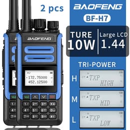 Radio Transmisor Walkie Talkie Intercomunicador Baofeng 10w Potente Largo Alcance Pantalla LCD Set