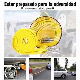 Cuerda de Remolque para Vehículo Auto 4x4 Camioneta Capacidad 5 Toneladas Emergencia