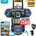 Cámara de Seguridad Inteligente Wifi 4G Exterior 3 Lentes Visión Nocturna 360°