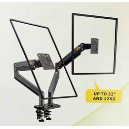 Soporte Ergonómico para 2 Monitores Con Brazos Movibles Compatible de 22" a 32" Soporta de 2Kga12kg