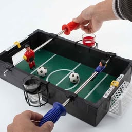 Juego de Mesa para Beber Fútbolin con 2 Vasos Shots de Cristal Diversión Fiesta Cumpleaños