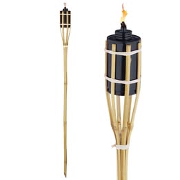 Antorcha de Bambú para Jardín 120cm Farol  Decoración Fiestas Iluminación Exterior