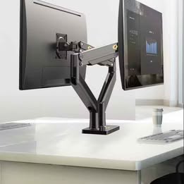Soporte Ergonómico para 2 Monitores Con Brazos Movibles Compatible de 22" a 32" Soporta de 2Kga12kg