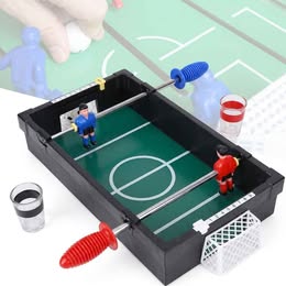 Juego de Mesa para Beber Fútbolin con 2 Vasos Shots de Cristal Diversión Fiesta Cumpleaños