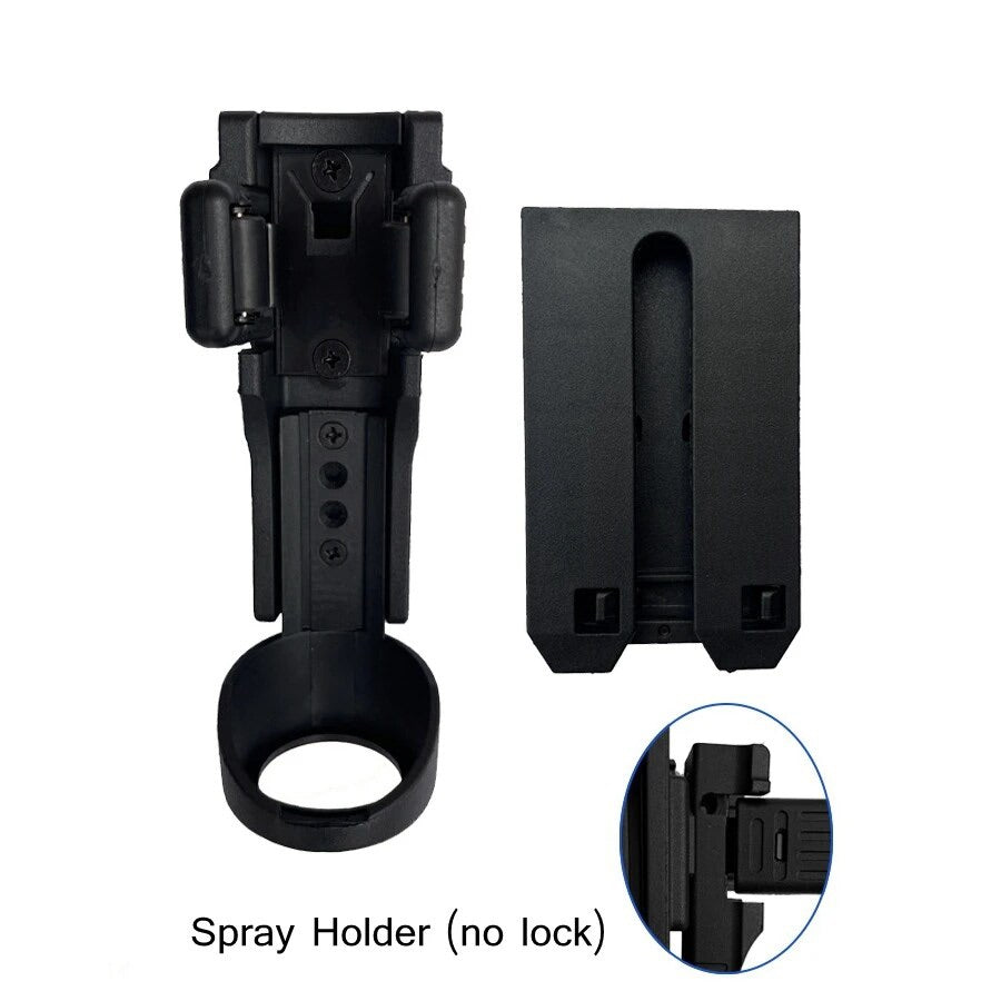 Porta universal ajustable polímero gas+linterna+tolete seguridad trabajo policia guardia protección
