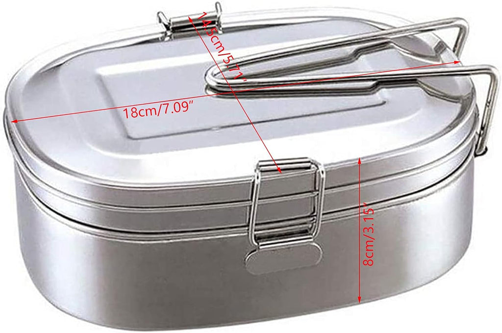 Olla/Vajilla Tactica Militar Samovar Multiuso para Camping de Acero Inoxidable con Tapa Extraíble