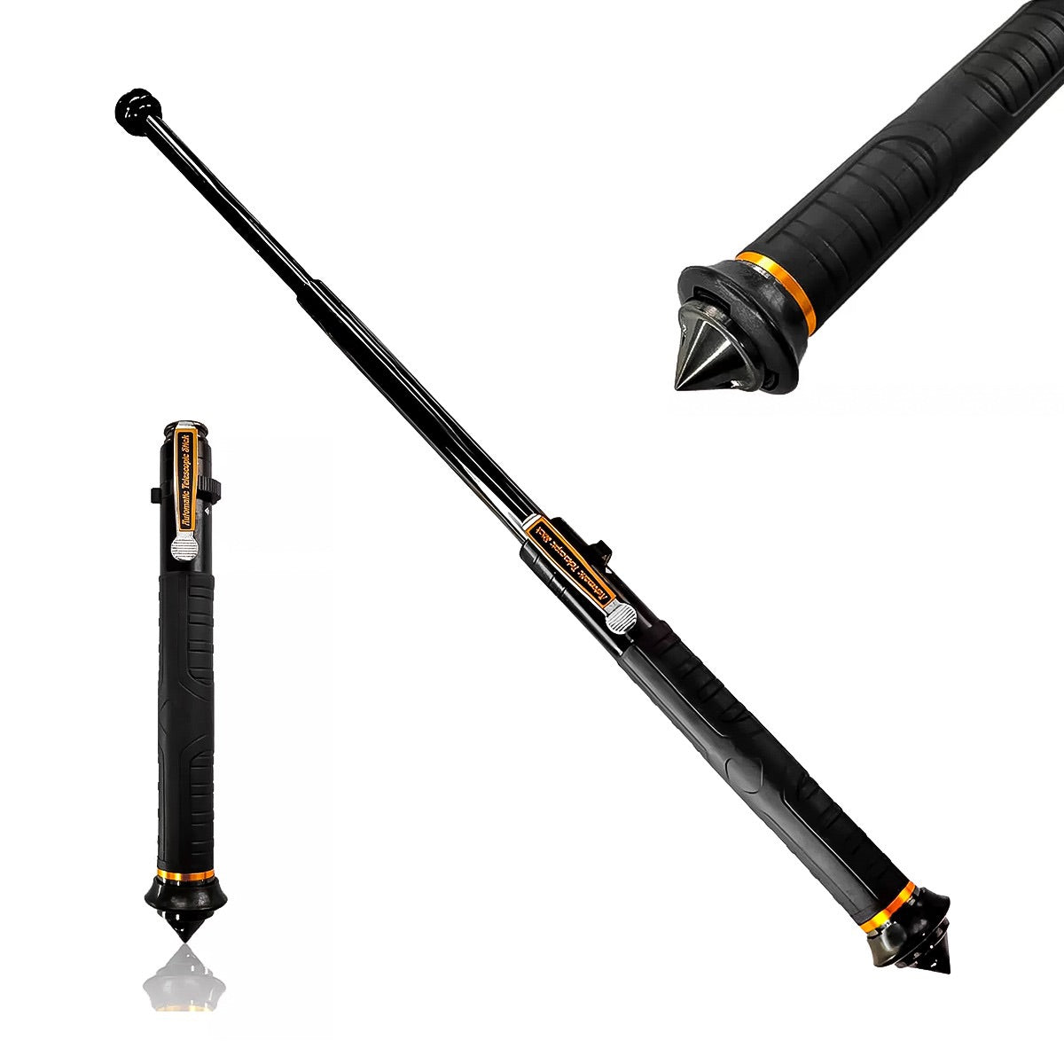 Herramienta seguridad profesional  tolete/retractil automático expandible táctico con estuche