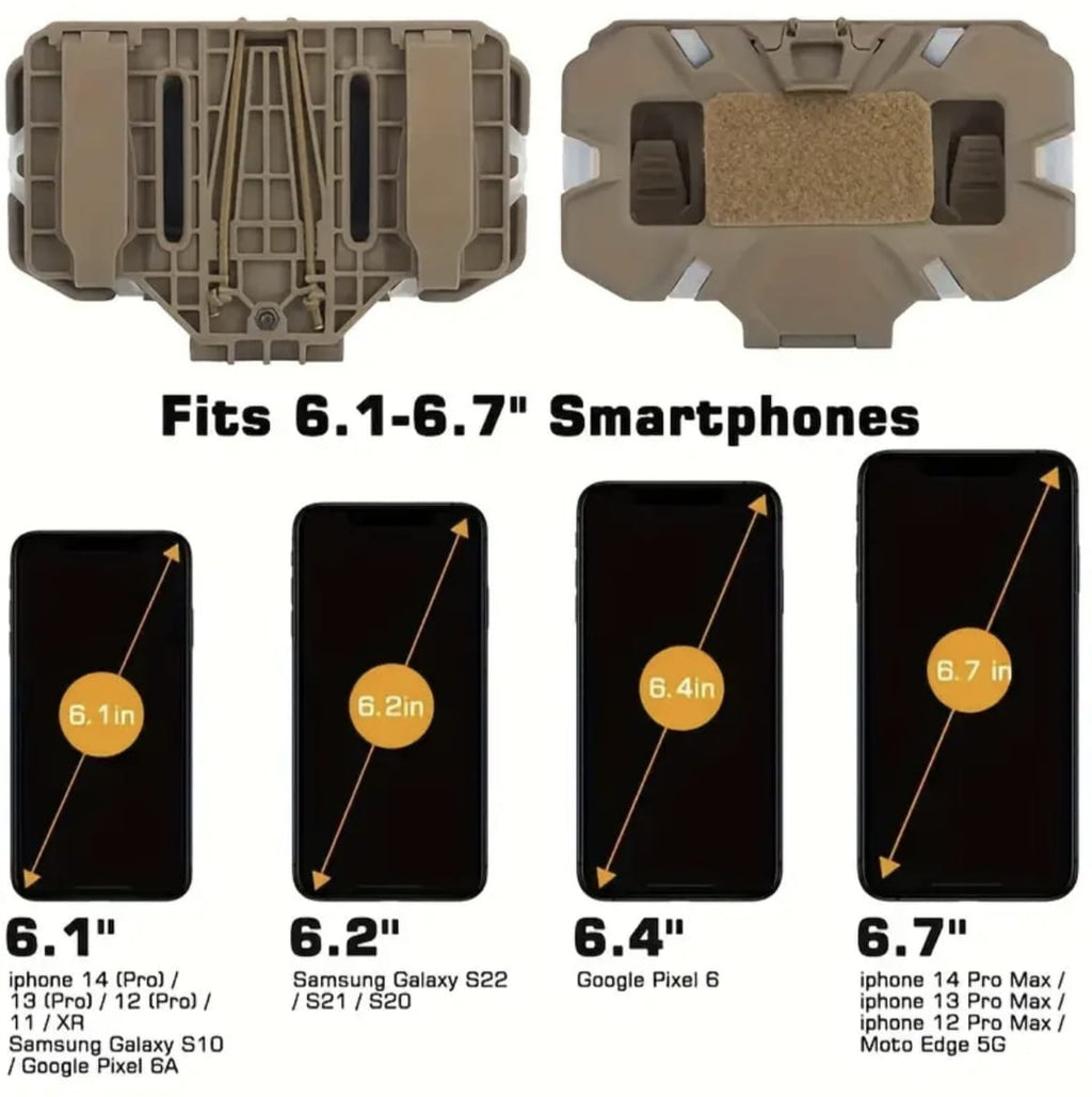 Soporte Porta Celular Teléfono Táctico para Chaleco Sistema Molle Navegación Trabajo Policía Militar