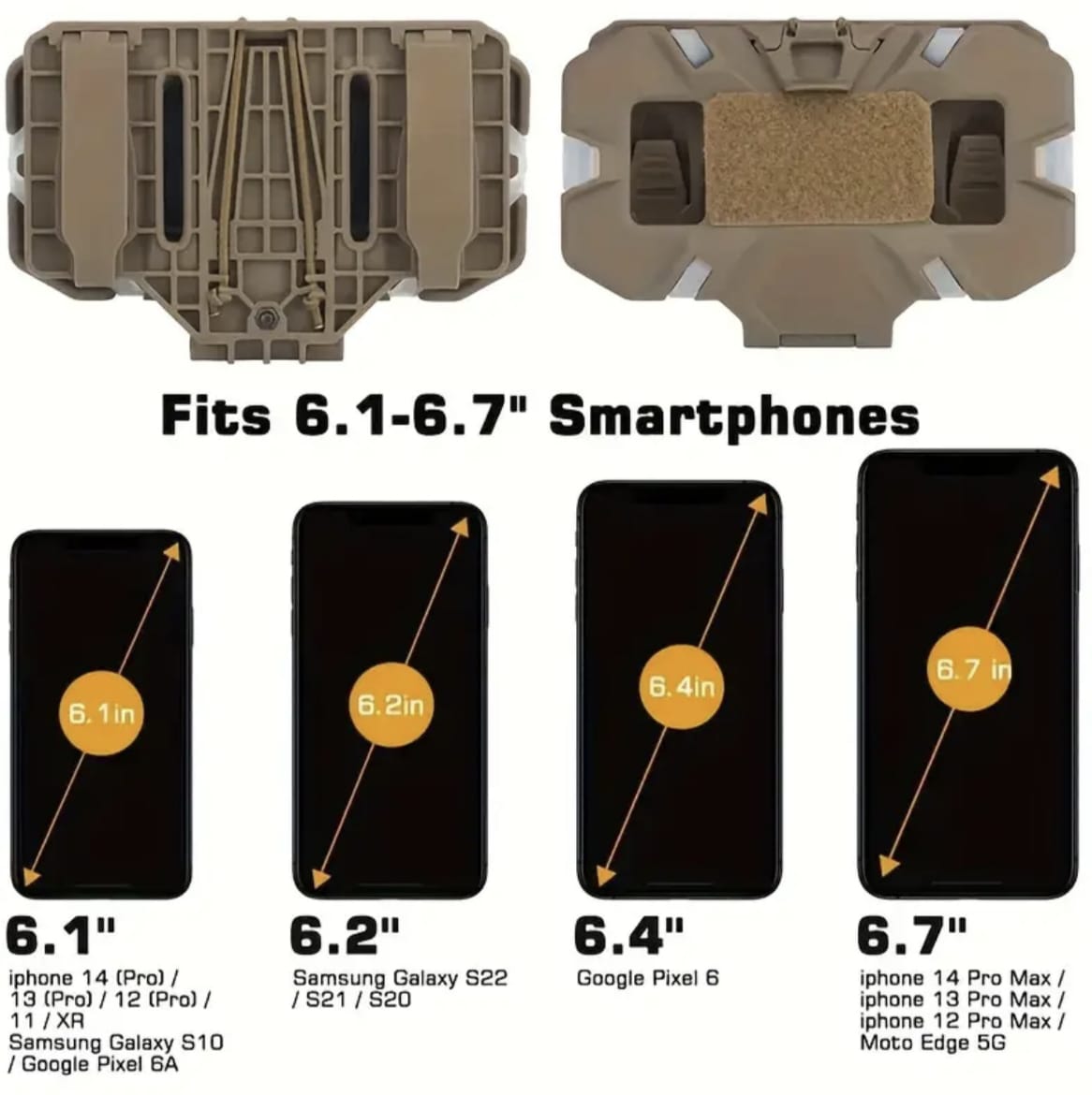Soporte Porta Celular Teléfono Táctico para Chaleco Sistema Molle Navegación Trabajo Policía Militar