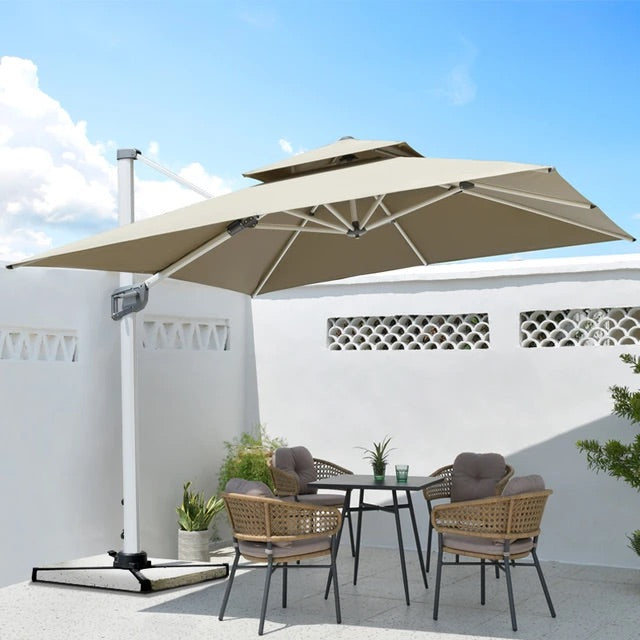 Parasol Sombrilla Plegable 5 metros(4x3m) Jardín Patio Exterior Playa Restaurant Bar RootOff Piscina