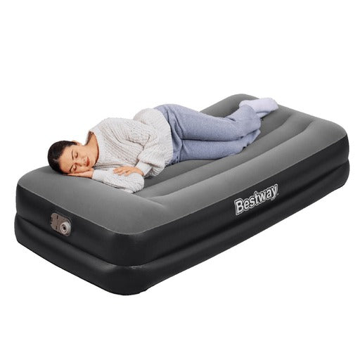 Cama/Colchon 1.5 plazas con inflador electrico y almohadilla 191x99x46cm bestway camping dormitorio