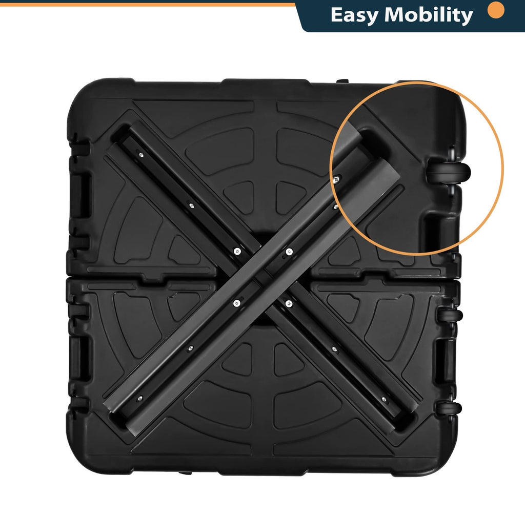 Base Metálica Rodable 80 Kg Parasol Sombrilla Jardín Patio Exteriores