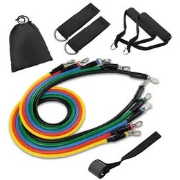 Set Completo Ligas Bandas Elásticas de Resistencia para Entrenamiento Gimnasio Ejercicio Fitness