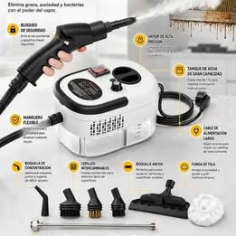 Limpiadora a Vapor Electrico Alta Presión Temperatura Presurizado Vaporizador Portátil 2500w Máquina