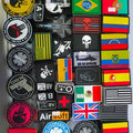 Sellos Parches con Velcro De PVC Tácticos Multipropósito Banderas Policia Militar Seguridad CrossFit