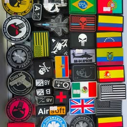 Sellos Parches con Velcro De PVC Tácticos Multipropósito Banderas Policia Militar Seguridad CrossFit