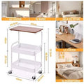 Estante Plegable Con Ruedas Multiuso Laptop Compu Mesa de Estudio Cocina Clases Dormitorio Cole Uni
