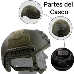 Casco Táctico Regulable Ajustable Protección Seguridad Guardia Policía Militar Airsoft Trabajo Juego
