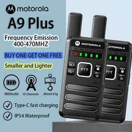 Kit Radio Transmisor Motorola x2 Walkie Talkie USB Intercomunicador Seguridad Camping Guardia Trabaj