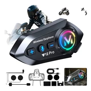 Intercomunicador para Motociclista Casco Audífonos Bluetooth Música Viajes Trabajo