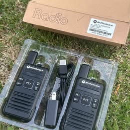 Kit Radio Transmisor Motorola x2 Walkie Talkie USB Intercomunicador Seguridad Camping Guardia Trabaj