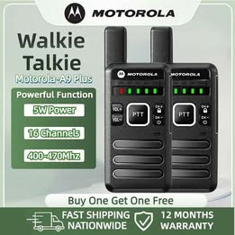 Kit Radio Transmisor Motorola x2 Walkie Talkie USB Intercomunicador Seguridad Camping Guardia Trabaj