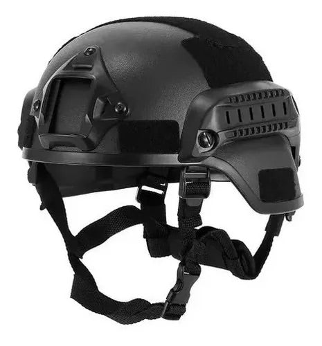 Casco táctico con orejeras seguridad protección policía militar airsoft