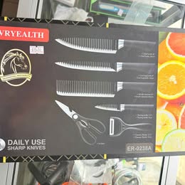 Set de Cocina 6pz Multiuso Gastronomía Utensilios Restaurante Chef Cuchillos Acero Inox Cerámica