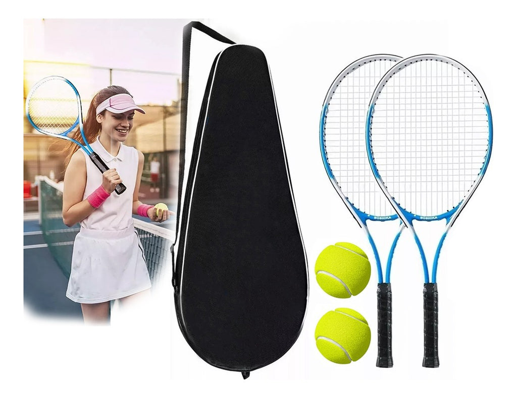 Raqueta de Tennis Portatil con Bolsa Estuche Deportes Club Recreacion Ejercicio Aire Libre