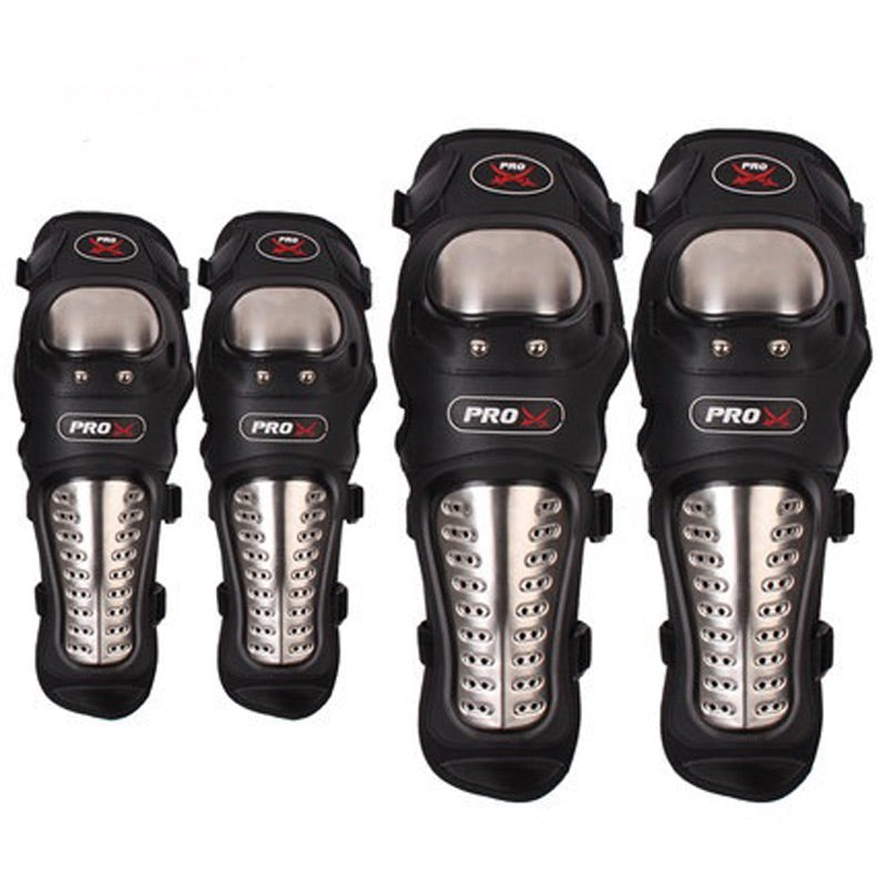 Kit rodilleras y coderas moto protección acero