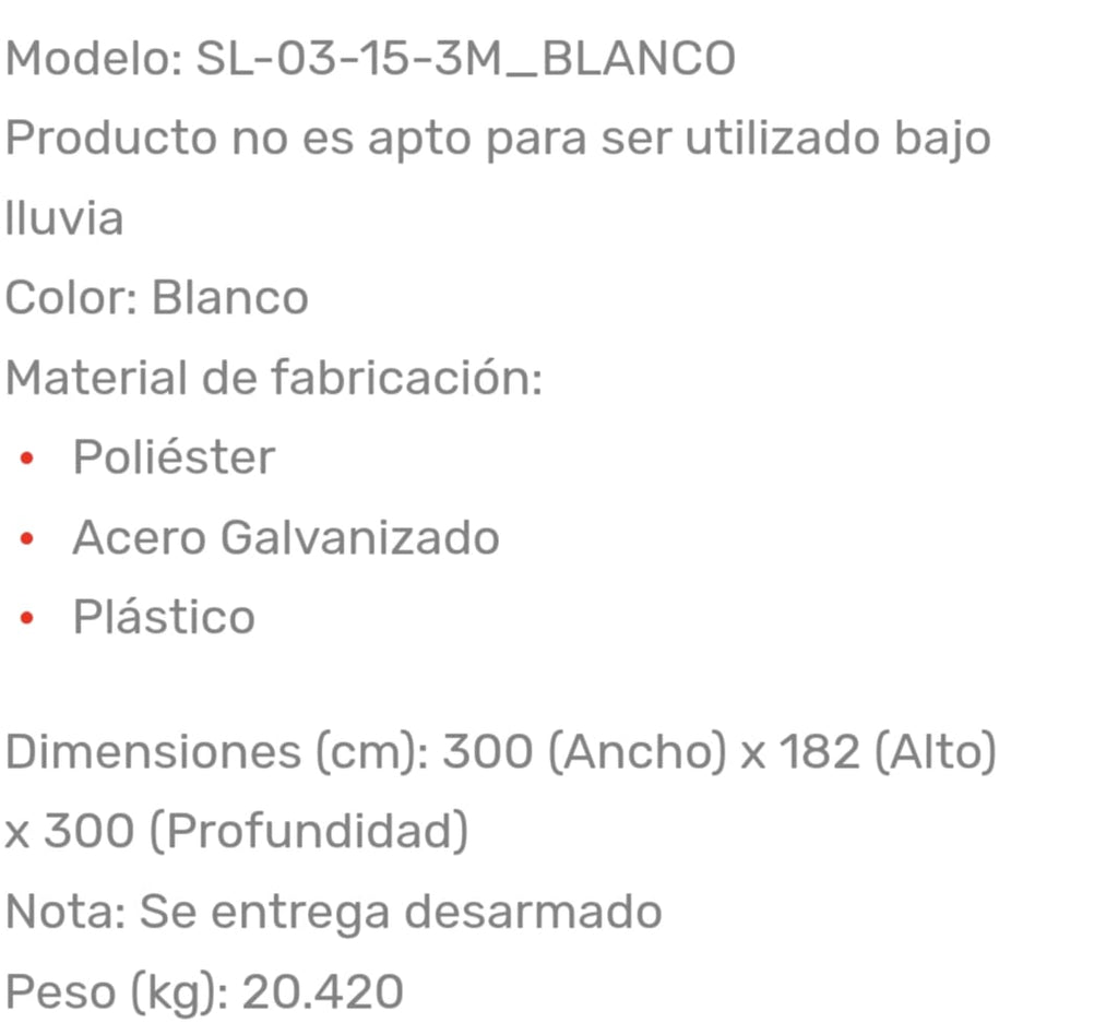 CARPA ARMABLE 2X2 IMPERMEABLE INVIERNO/LLUVIA/SOL/PATIO/JARDIN/AUTO/EVENTOS/TRABAJO