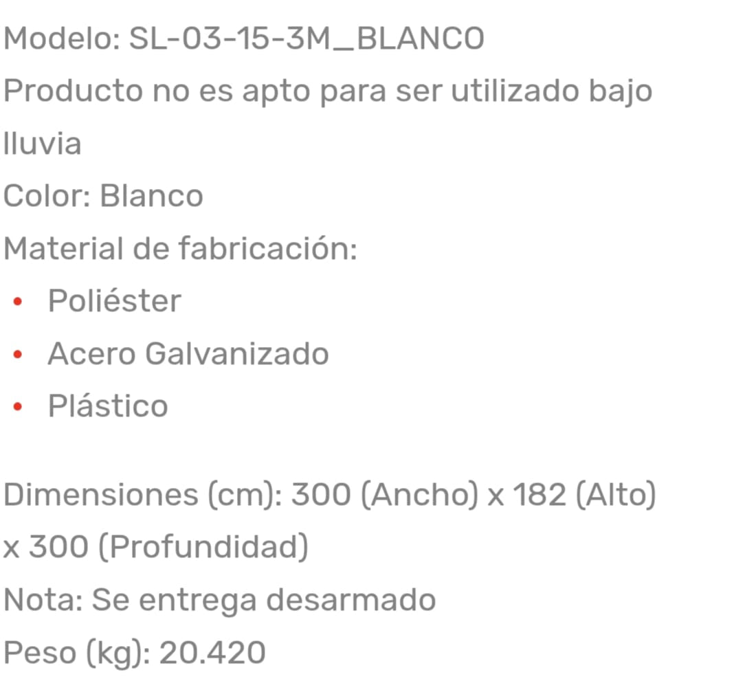 CARPA ARMABLE 2X2 IMPERMEABLE INVIERNO/LLUVIA/SOL/PATIO/JARDIN/AUTO/EVENTOS/TRABAJO