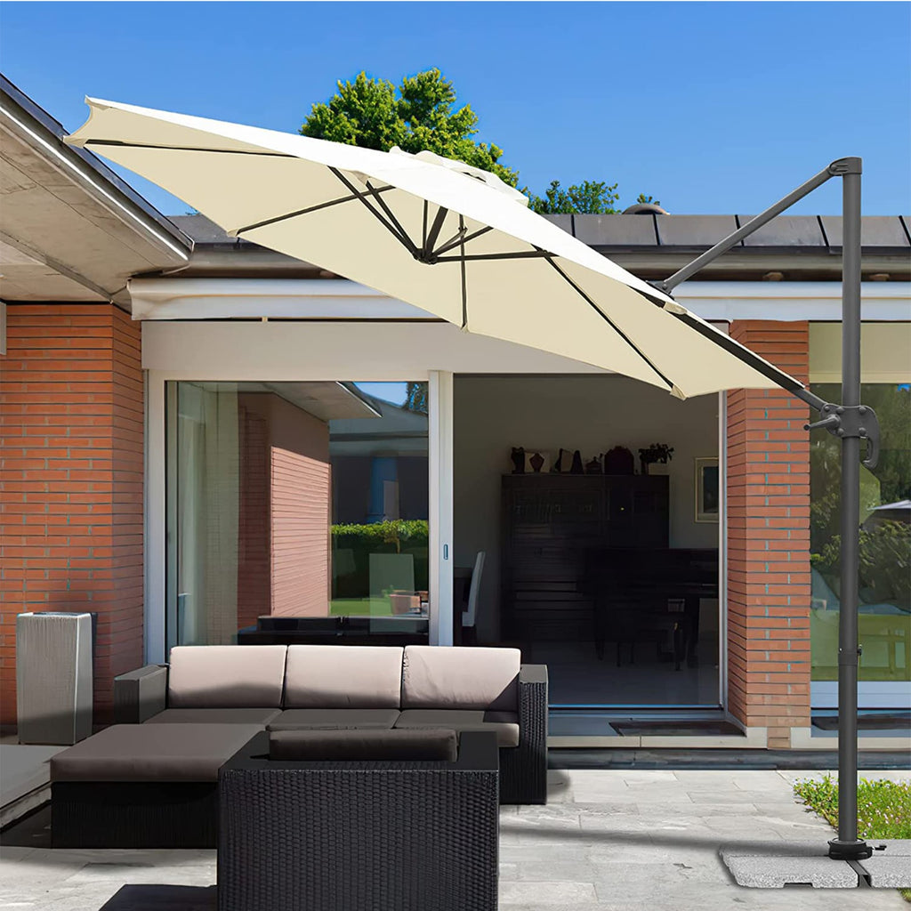 Sombrilla/Parasol 3x3m plegable Protección Uv  jardín patio sol playa terraza restaurant piscina