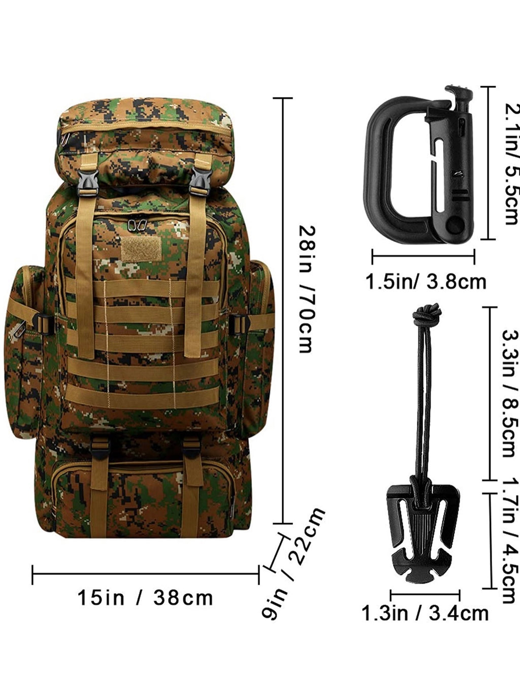 Mochila táctica impermeable 85L camping militar viaje senderismo trabajo montaña