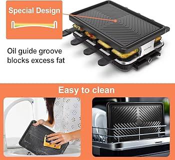 PLANCHA PARRILLA ELECTRICA MULTIFUNCIONAL ANTIHADERENTE PARA ASAR Y FREIR 1300W