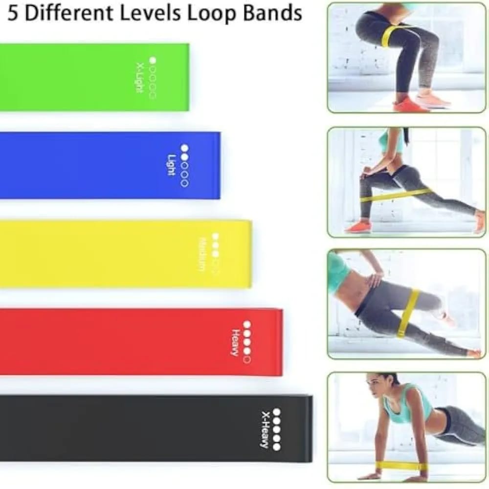Bandas Elasticas De Resistencia Cerradas X 5 Ejercicio Fitness Gym Deportes Entrenamiento