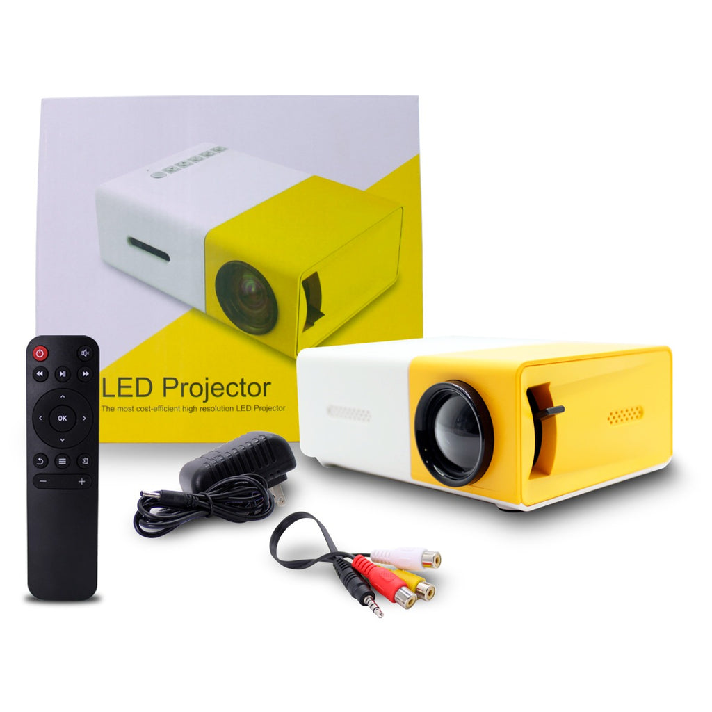 MINI PROYECTOR LED DE ALTA RESOLUCIÓN 720 PX iOS/Android Celular Laptop IPAD TV stick PS4 HDMI USB