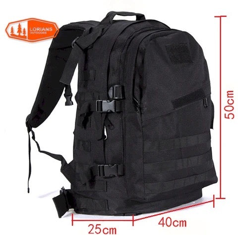 Mochila Tactica Impermeable 3D 45 Litros Camping Senderismo Viaje Estudio Polica Militar