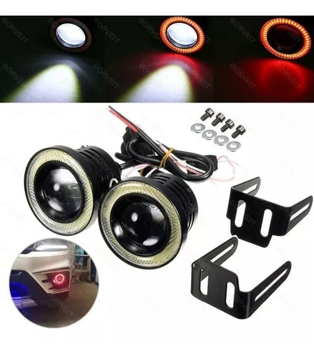 Neblineros Ojo de Ángel 3500LM Auto coche carro luz noche tuning iluminación focos