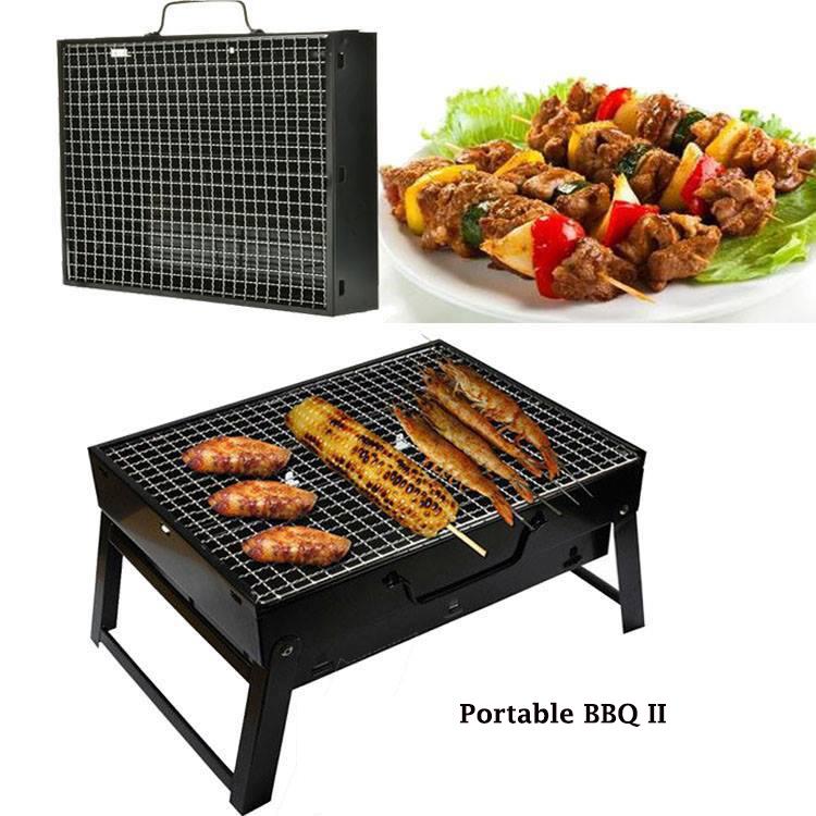 Parrilla barbecue plegable picnic portátil camping amigos familia jardín patio terraza viaje