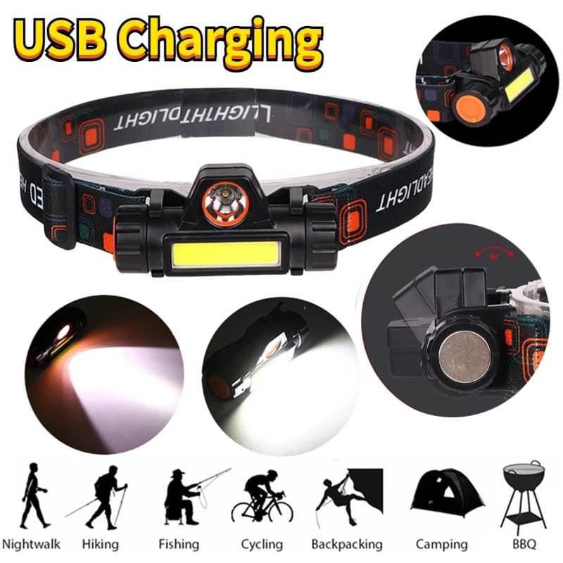 Linterna táctica recargable impermeable luz led con imán y cinta camping senderismo noche trabajo